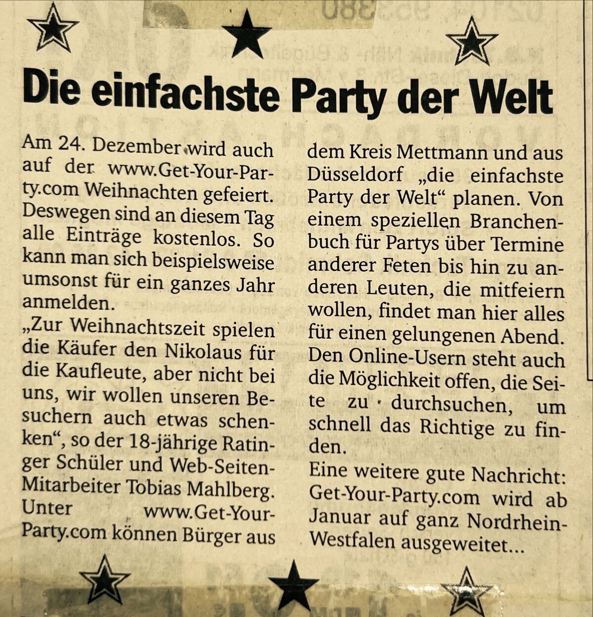 Die einfachste Party der Welt